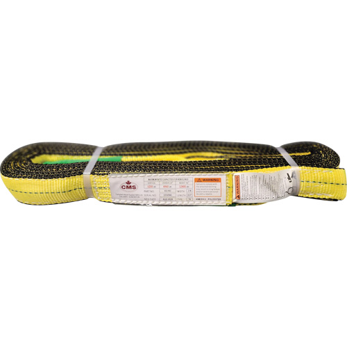 &eacute;lingue en sangle de polyester, Pli Double, Oeillets renvers&eacute;s, Type 4, 2" la x 20' lo, Capacit&eacute; verticale 6400 lb WestPier