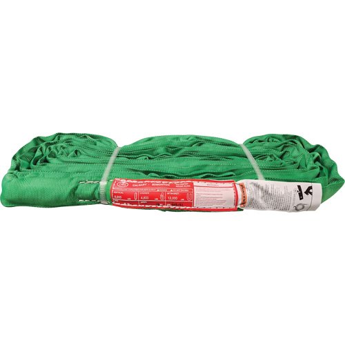 Polyester Round Sling, Green, 12' L, 6000 lbs. Vertical Load WestPier