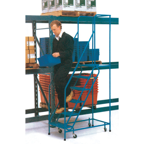 CSA-Certified Rolling Step Ladder, 6 Steps, 22" Step Width, 55" Platform Height, Steel WestPier