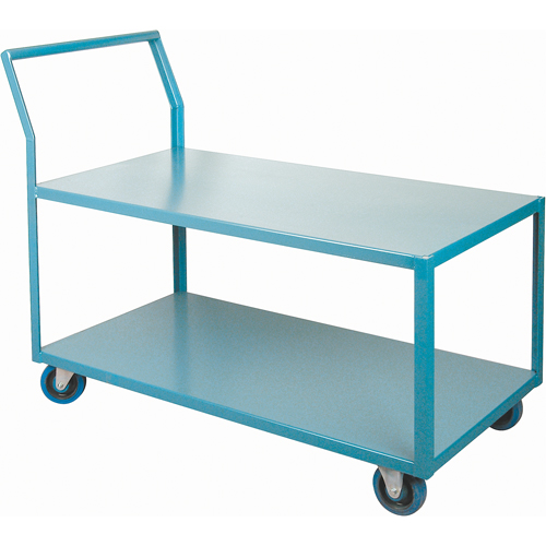 Heavy-Duty Low Profile Shop Carts, 2 Tiers, 24" W x 48" D x 40" H, 1200 lbs. Cap. WestPier