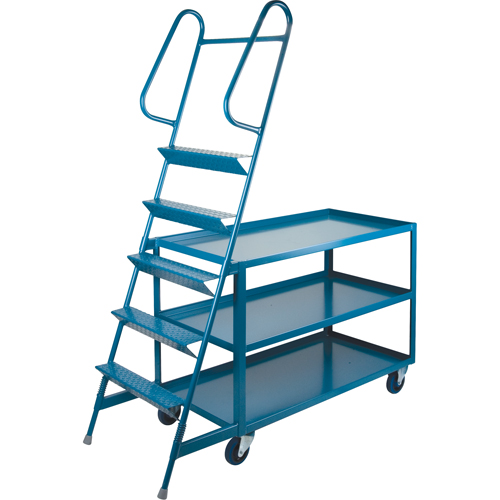 Stock Picking Carts, Steel, 24" W x 64" D, 3 Shelves, 1200 lbs. Capacity WestPier