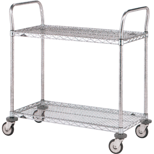 Standard-Duty Utility Carts, Stainless Steel, 24" x 39" x 24", 500 lbs. Capacity WestPier