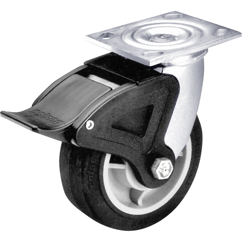Total Locking Caster, Swivel with Brake, 6" (152.4 mm), Polyurethane, 900 lbs. (408 kg.) WestPier