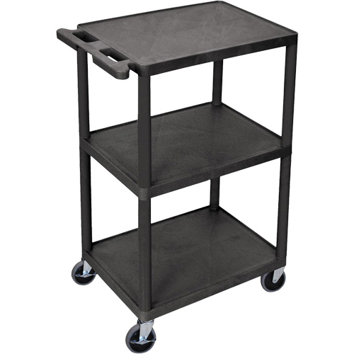 Utility Cart, 3 Tiers, 18" x 40" x 24", 400 lbs. Capacity WestPier