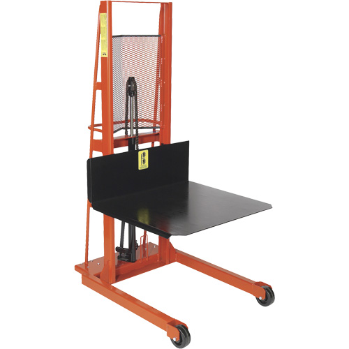Gerbeur hydraulique &agrave; plateforme, M&eacute;canisme Pompe au pied, Capacit&eacute; de 1000 lb, Levage max de 60" WestPier