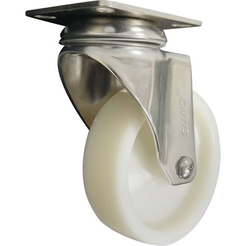Roulette, Pivotant, 4" (101,6 mm), Nylon, 200 lb (91 kg) WestPier
