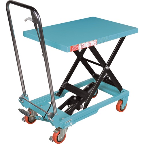Heavy-Duty Hydraulic Scissor Lift Table, 27-1/2" L x 17-3/4" W, Steel, 330 lbs. Capacity WestPier