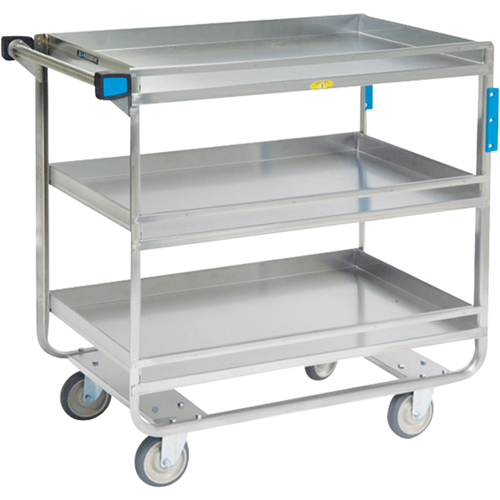 Chariots avec barres de retenue, 3 Tiers, 23" la x 37-1/4" h x 38-5/8" p, Capacit&eacute; 700 lb WestPier