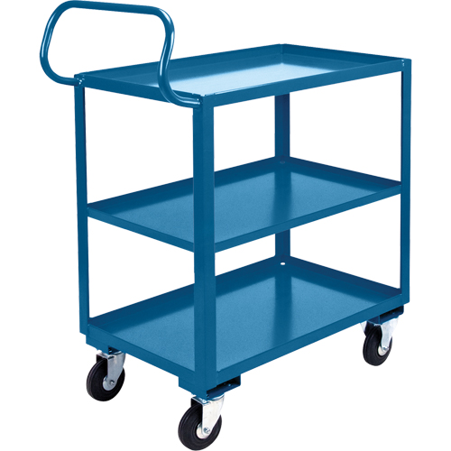 Ergonomic Shelf Truck, 800 lbs. Capacity, Steel, 26" W x 37" H x 38" D, Lip Up WestPier