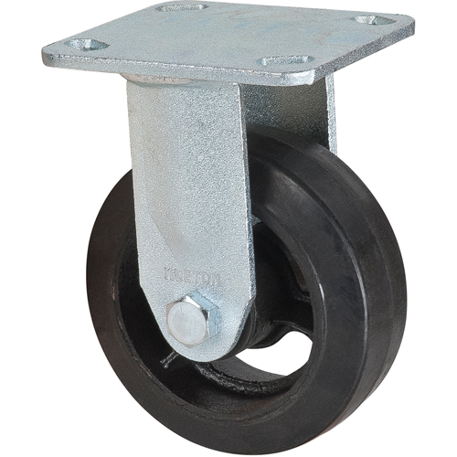 Mold-on Caster, Rigid, 5" (127 mm), Rubber, 440 lbs. (199 kg.) WestPier