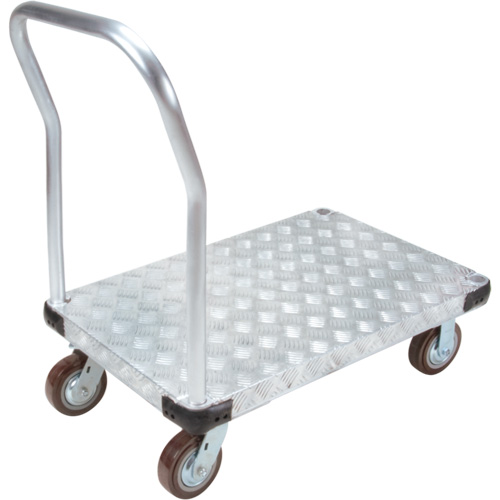 Aluminum Platform Truck, 24" W x 36" L, 3400 lbs. Cap., Polyurethane Wheels WestPier