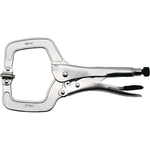 Super Heavy-Duty Locking C-Clamp with Swivel Pad, 11" (279 mm) Capacity WestPier