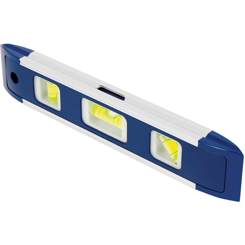 Torpedo Level, 9" L, Aluminum, 3 Vials, Magnetic WestPier