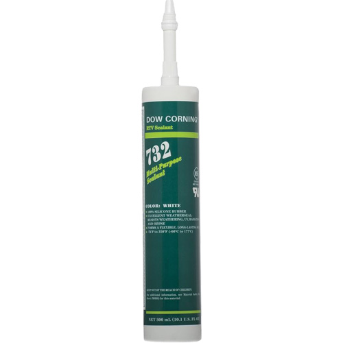 Scellant polyvalent &agrave; base de silicone Dowsil 732, 300 ml, Cartouche, Blanc WestPier