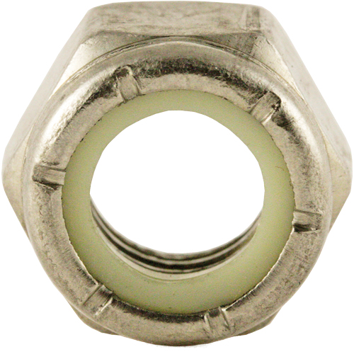 Nylon Lock Nut, 1/4" Dia., Stainless Steel, Fine WestPier