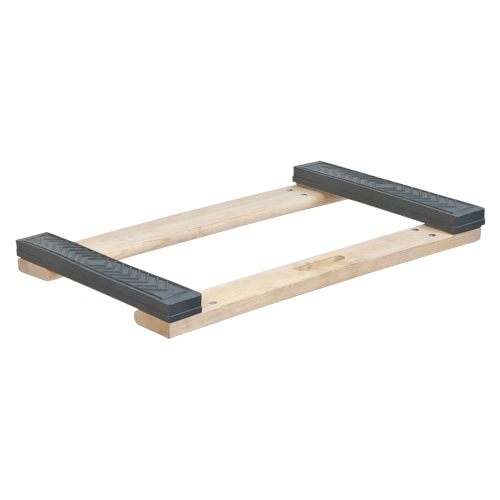 Rubber Ends Hardwood Dolly Frame, Wood Frame, 18" W x 24" D x 2.5" H, 900 lbs. Capacity WestPier