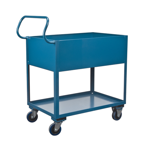 Deep Lipped Service Cart, 2 Tiers, 24" W x 47" H x 36" D, 1200 lbs. Capacity WestPier
