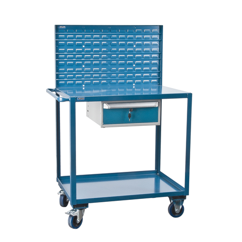 Mobile Service Cart, 2 Tiers, 24" W x 57" H x 40" D, 1200 lbs. Capacity WestPier