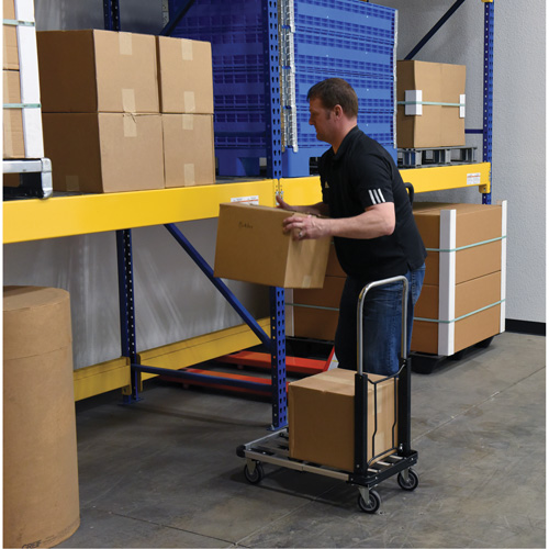 Fold-Up Platform Truck, Stainless Steel, 300 lbs., 28" L x 16" W, 33-1/2" High WestPier