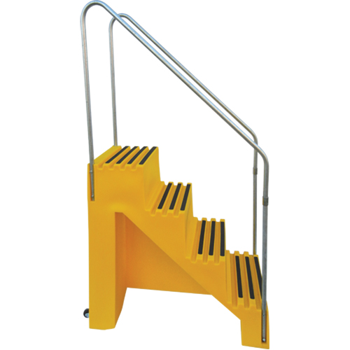 Industrial Step Stool, 4 Steps, 43" x 22-1/2" x 66" High WestPier