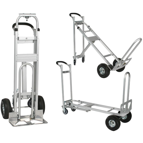 Three-Position Spartan III Convertible Hand Truck, Aluminum, 750 lbs. Capacity WestPier