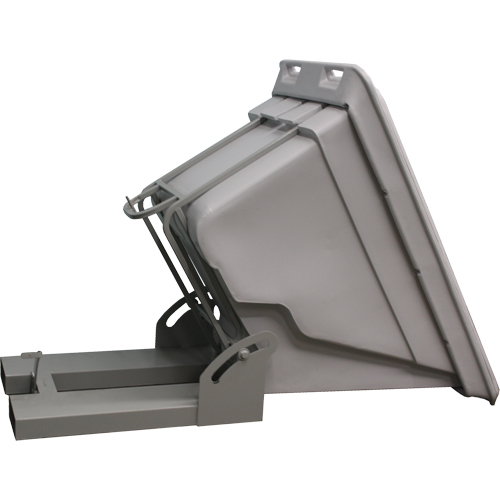 Self Dumping Hopper, Polyethylene, 5/8 cu.yd., Grey WestPier