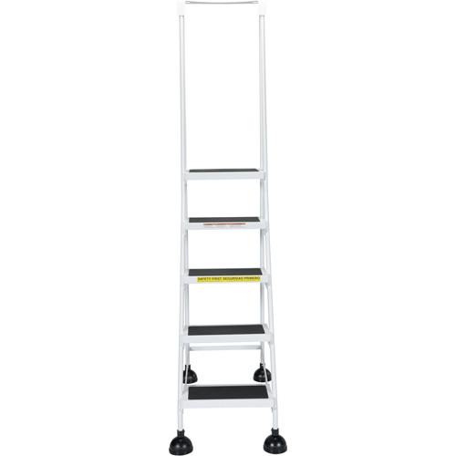 Light-Duty Stop-Step Ladders, 5 Steps, 16" Step Width, 47-11/16" Platform Height, Steel WestPier