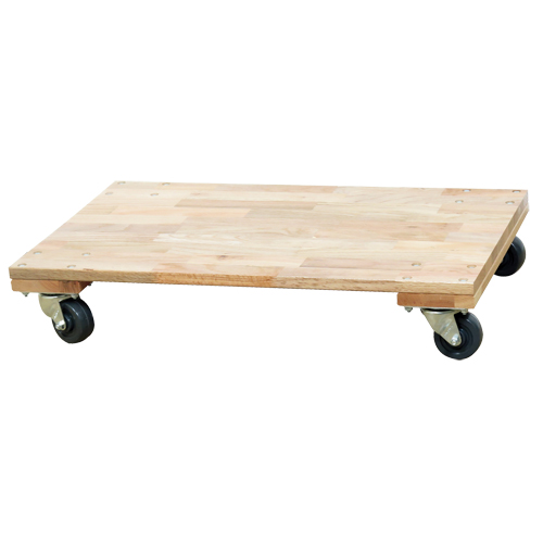 Socle roulant &agrave; plateforme en bois solide, Roues en Caoutchouc, Capacit&eacute; de 900 lb, 18" la x 30" p x 6" h WestPier