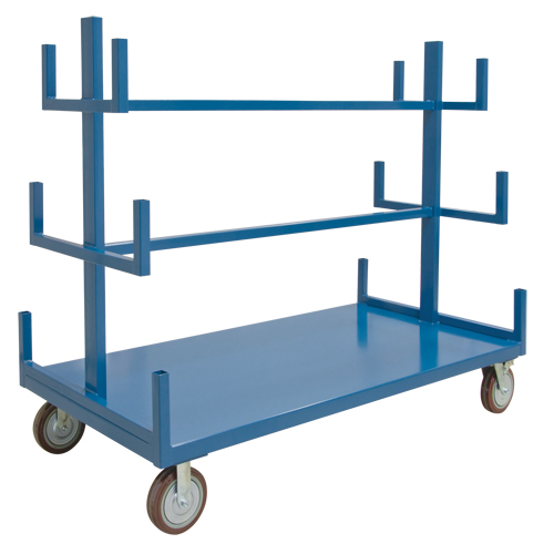 Mobile Pipe & Bar Rack, Steel, 48" W x 36" D x 60" H, 3000 lbs. Capacity WestPier