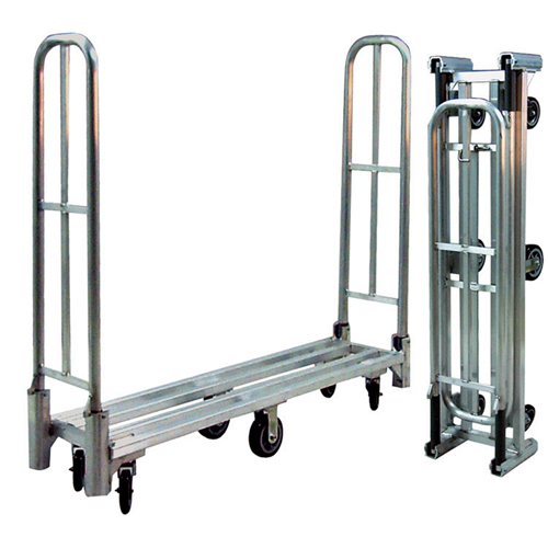 Aluminum U-Boat Folding Utility Cart, 16" W x 60" L, 1500 lbs. Cap., Polyurethane Wheels WestPier