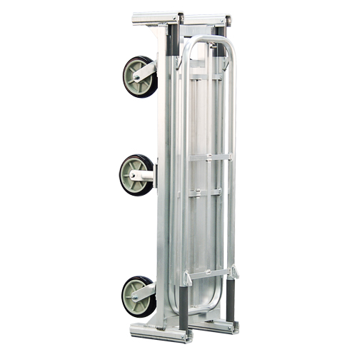 Aluminum U-Boat Folding Bulk Delivery Cart, 18" W x 61" L, 1200 lbs. Cap., Polyurethane Wheels WestPier