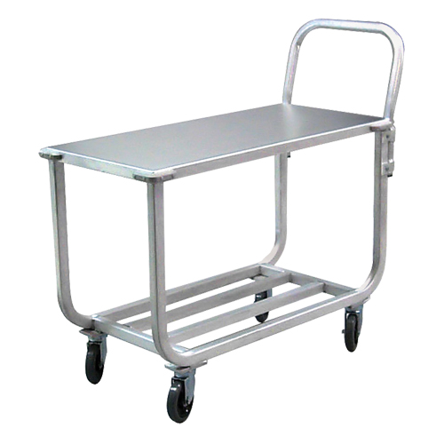 Chariot en aluminium &agrave; plateforme tubulaire, 700 lb Capacit&eacute;, Aluminium, 19" la x 42" ha x 46" p, Bordure vers le bas WestPier