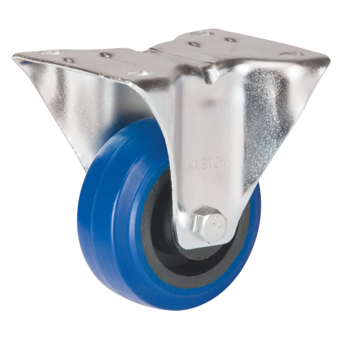 Blue Caster, Rigid, 3" (76 mm), Rubber, 285 lbs. (129 kg.) WestPier