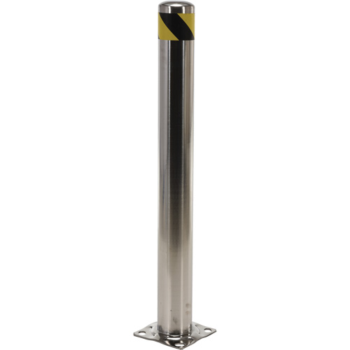 Butoir de s&eacute;curit&eacute;, Acier inoxydable, 42" h x 8" la, Argent WestPier