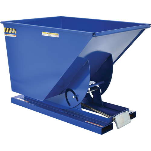 Self-Dumping Hopper, Steel, 1 cu.yd., Blue WestPier