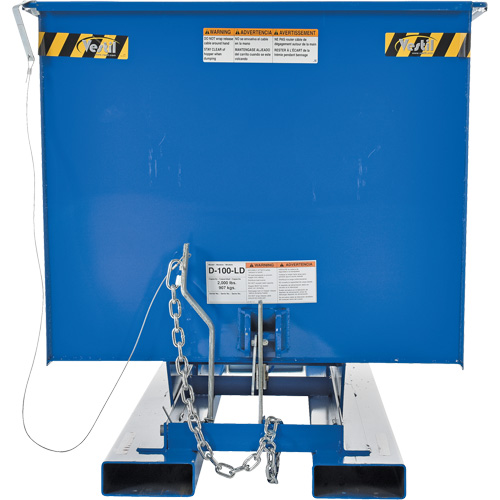 Self-Dumping Hopper, Steel, 1 cu.yd., Blue WestPier