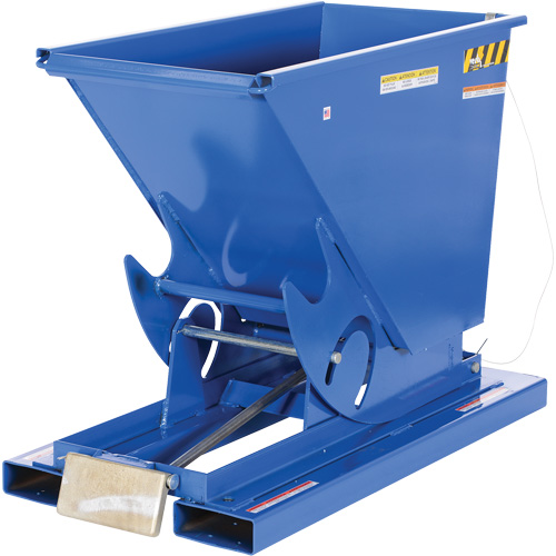 Conteneur autobasculeur, Acier, 1/3 vg³, Bleu WestPier