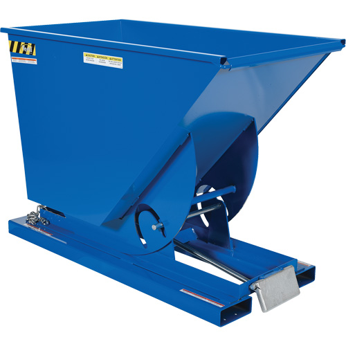 Conteneur autobasculeur, Acier, 3/4 vg³, Bleu WestPier