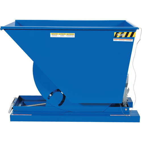Conteneur autobasculeur, Acier, 3/4 vg³, Bleu WestPier