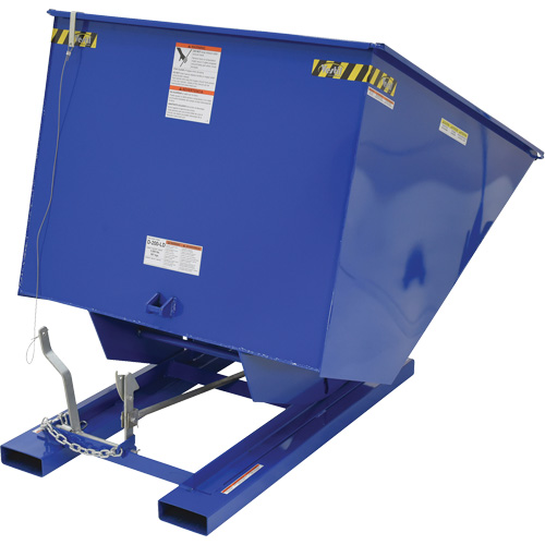 Self-Dumping Hopper, Steel, 2 cu.yd., Blue WestPier