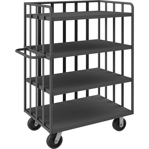Chariot &agrave; tablettes ouvert portatif, 4 Tiers, 31-1/8" la x 57-1/2" h x 56-1/8" p, Capacit&eacute; 3600 lb WestPier