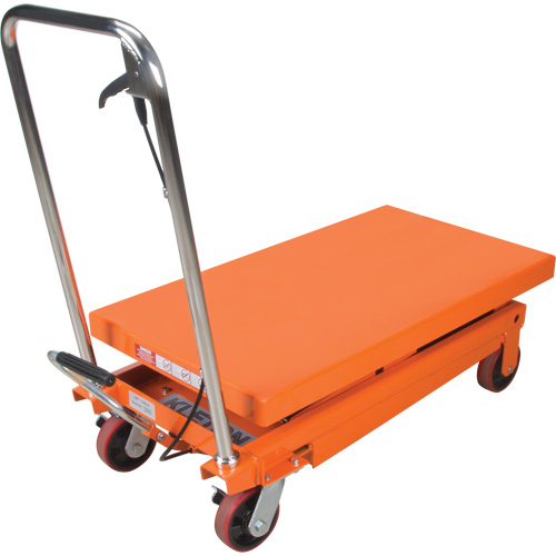 Hydraulic Scissor Lift Table, 35-3/4" L x 19-3/4" W, Steel, 770 lbs. Capacity WestPier