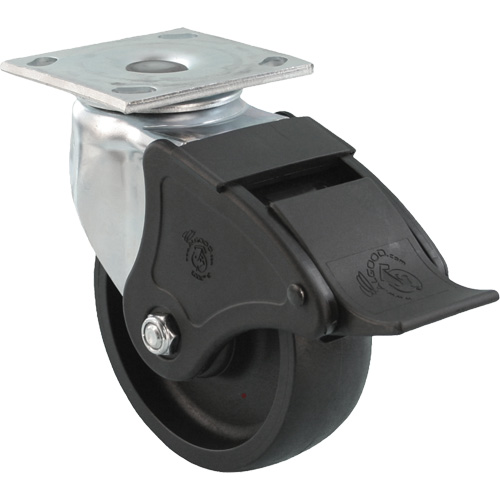 Emaxx RollX Wow Caster, Swivel with Brake, 4" (101.6 mm), Nylon, 1200 lbs. (544.3 kg.) WestPier