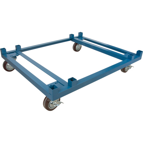 Dolly for Open Mesh Container, 40.5" W x 34-1/2" D x 10" H, 3000 lbs. Capacity WestPier