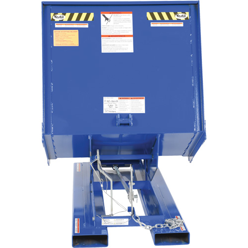Open Sided Hopper, Steel, 1 cu.yd., Blue WestPier
