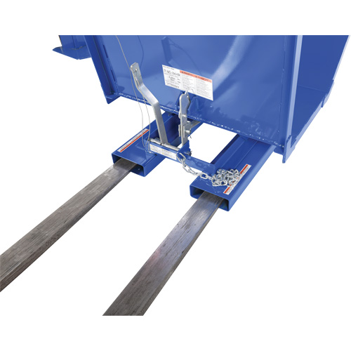 Open Sided Hopper, Steel, 1 cu.yd., Blue WestPier