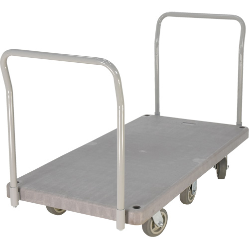 Heavy Duty Plastic Platform Truck, 60" L x 30" W, 3000 lbs. Cap., Polyurethane Wheels WestPier