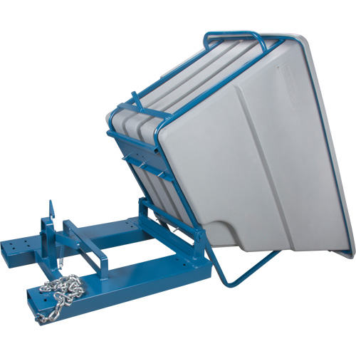 Self-Dumping Hopper, Polyethylene, 1-1/10 cu.yd, Grey WestPier