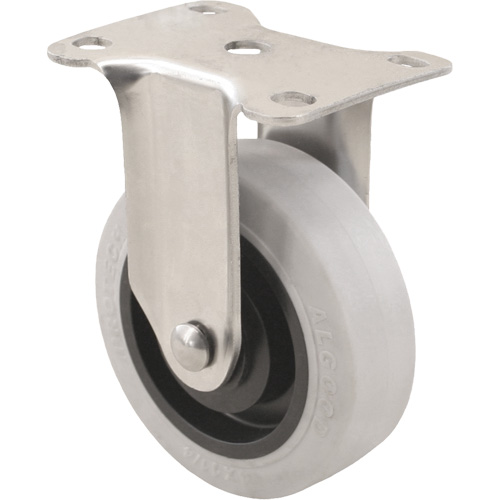 2309 Caster, Rigid, 4" (101.6 mm), Envirothane Grey, 350 lbs. (158.8 kg.) WestPier