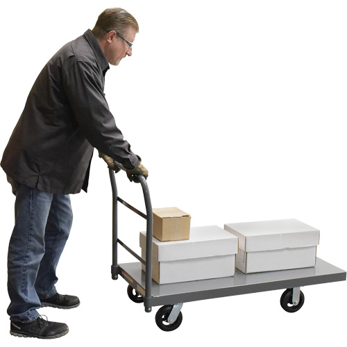 Platform Truck, 48" L x 24" W, 2000 lbs. Capacity, Rubber Casters WestPier